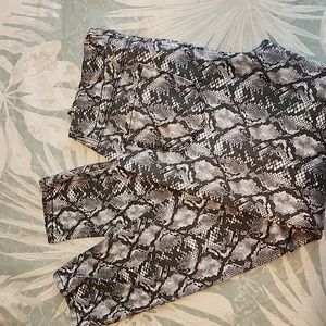 Snake skin print pants